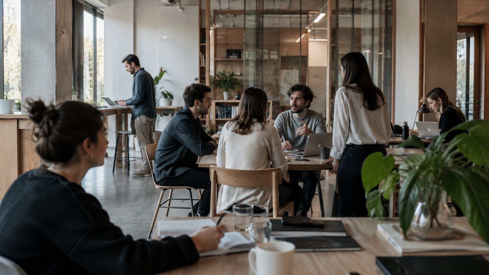 Personas, equipos y organizaciones compartiendo un espacio de trabajo